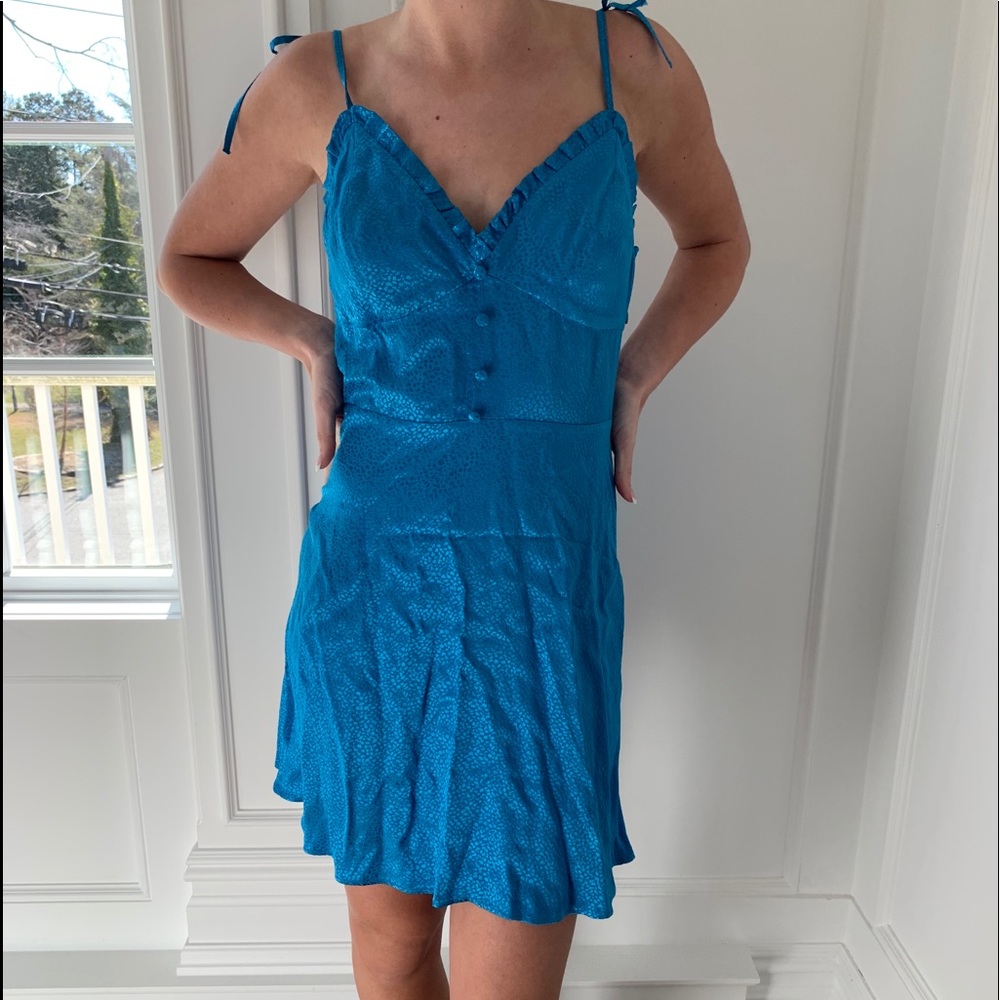 Blue mini dress